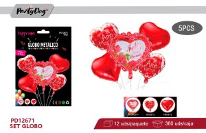 SET DE GLOBOS METALICO DIA MAMA 5PCS