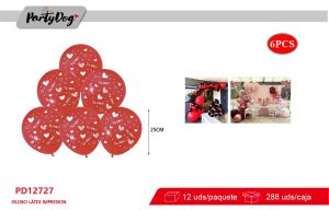 SET DE GLOBOS LATEX TE AMO 6PCS