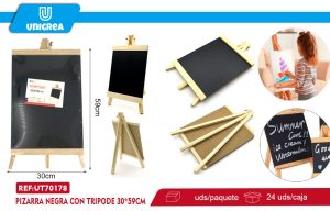 PIZARRA NEGRA CON TRIPODE 30*59