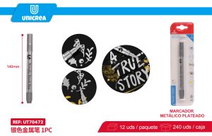 MARCADOR METÁLICO PLATEADO