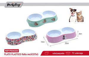 PLATO MELAMINA PARA MASCOTAS 25*14*4cm