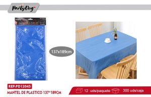 MANTEL DE PLASTICO AZUL 137*189CM