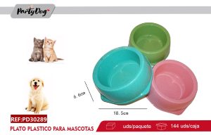 PLATO PLASTICO PARA MASCOTAS 18.5CM