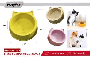 PLATO PLASTICO PARA MASCOTAS 17X20CM