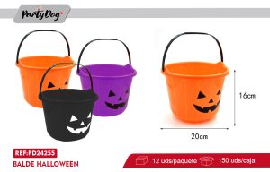 BALDE CALABANZA HALLOWEEN  MIXTO COLORES 16*20CM X15 UNI