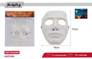 Máscara blanca simple para Halloween