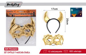 Set Cintillo Y Máscara Diabla