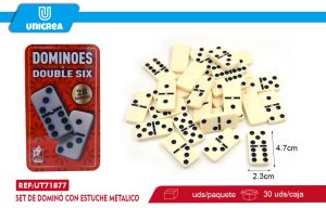 Set De Dominó Con Estuche Metalico