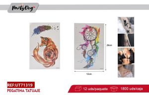 PEGATINAS TATUAJE 12*29CM X 20