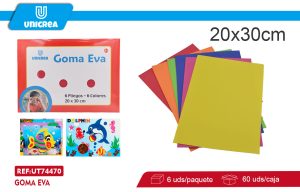 PACK 6 Estuche Goma Eva 20X30CM 6PCS