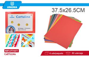 PACK 6 Cartulina Colores 37.5X26.5CM 18PCS