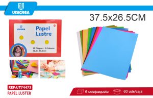 PACK 6 Estuche Papel Luster 37.5X26.5CM 20PCS