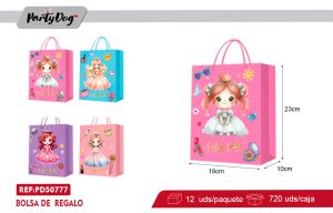 BOLSA DE REGALO PRINCESA S 18X10X23CM X12UNI