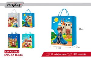 BOLSA DE REGALO PRINCIPE L 31X12X40CM X12UNI