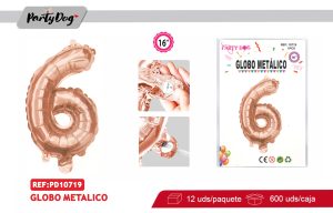 GLOBO METALICO 16″ORO ROSADO 6