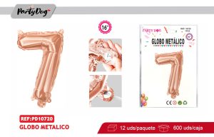 GLOBO METALICO 16″ORO ROSADO 7