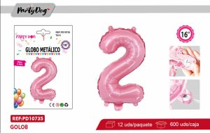 GLOBO METALICO 16″ROSADO 2