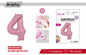 GLOBO METALICO 16″ROSADO 4