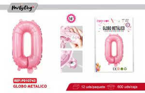 GLOBO METALICO 16″ROSADO 0