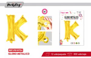 GLOBO METALICO 16″DORADO K
