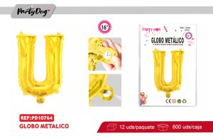 GLOBO METALICO 16″DORADO U