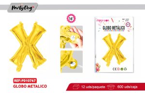 GLOBO METALICO 16″DORADO X