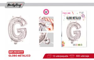 GLOBO METALICO 16″PLATEADO G