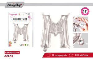 GLOBO METALICO 16″PLATEADO M