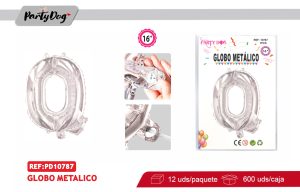 GLOBO METALICO 16″PLATEADO Q