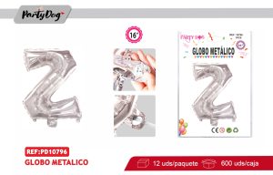 GLOBO METALICO 16″PLATEADO Z