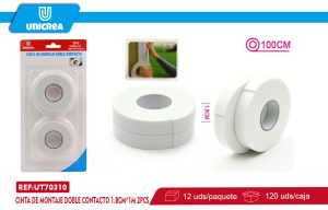 CINTA DE ESPUMA DOBLE CONTACTO 1.8CM*1M 2PCS