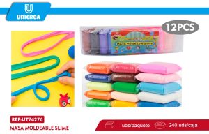 Masa Moldeable Slime 12 COLORES