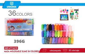 Masa Moldeable Slime 396G 36 COLORES