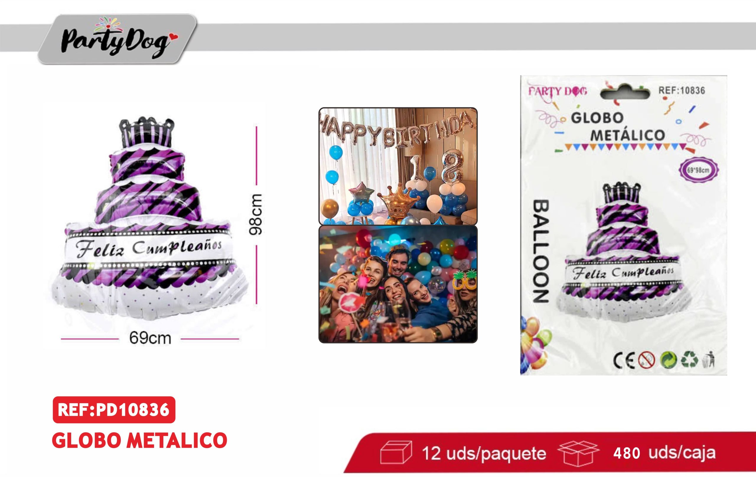 GLOBO METALIZADO 69*98CM
