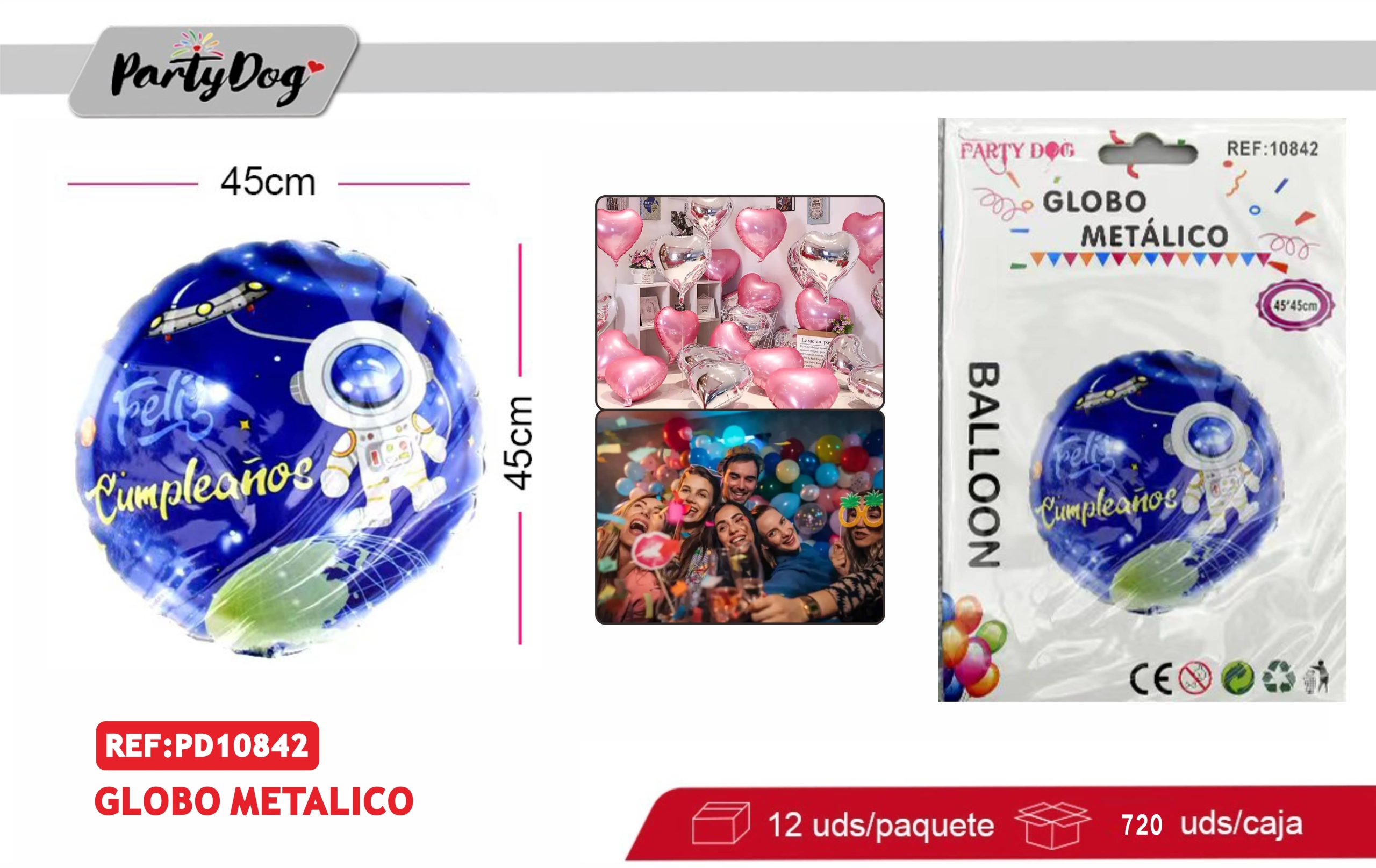 GLOBO METALIZADO 45CM