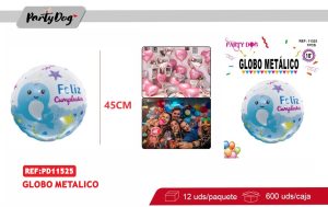 GLOBO METALIZADO 45CM FELIZ CUMPLEAÑOS