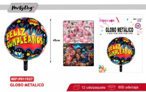 GLOBO METALIZADO 45CM FELIZ CUMPLEAÑOS