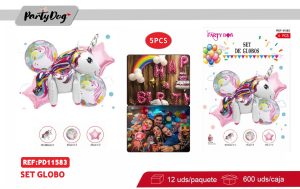 SET DE GLOBOS METALICO 5PCS