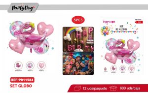 SET DE GLOBOS METALICO 5PCS