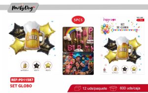 SET DE GLOBOS METALICO 5PCS
