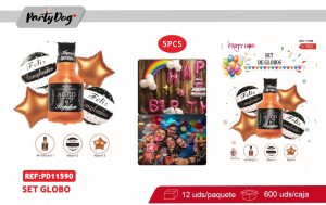 SET DE GLOBOS METALICO 5PCS