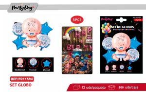 SET DE GLOBOS METALICO 5PCS