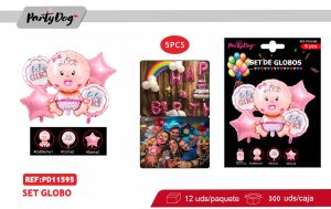 SET DE GLOBOS METALICO 5PCS