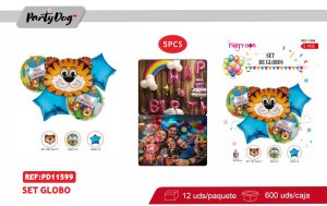 SET DE GLOBOS METALICO 5PCS