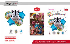 SET DE GLOBOS METALICO 5PCS