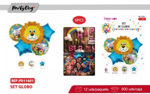 SET DE GLOBOS METALICO 5PCS