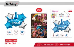 SET GLOBOS NIÑO 5PCS
