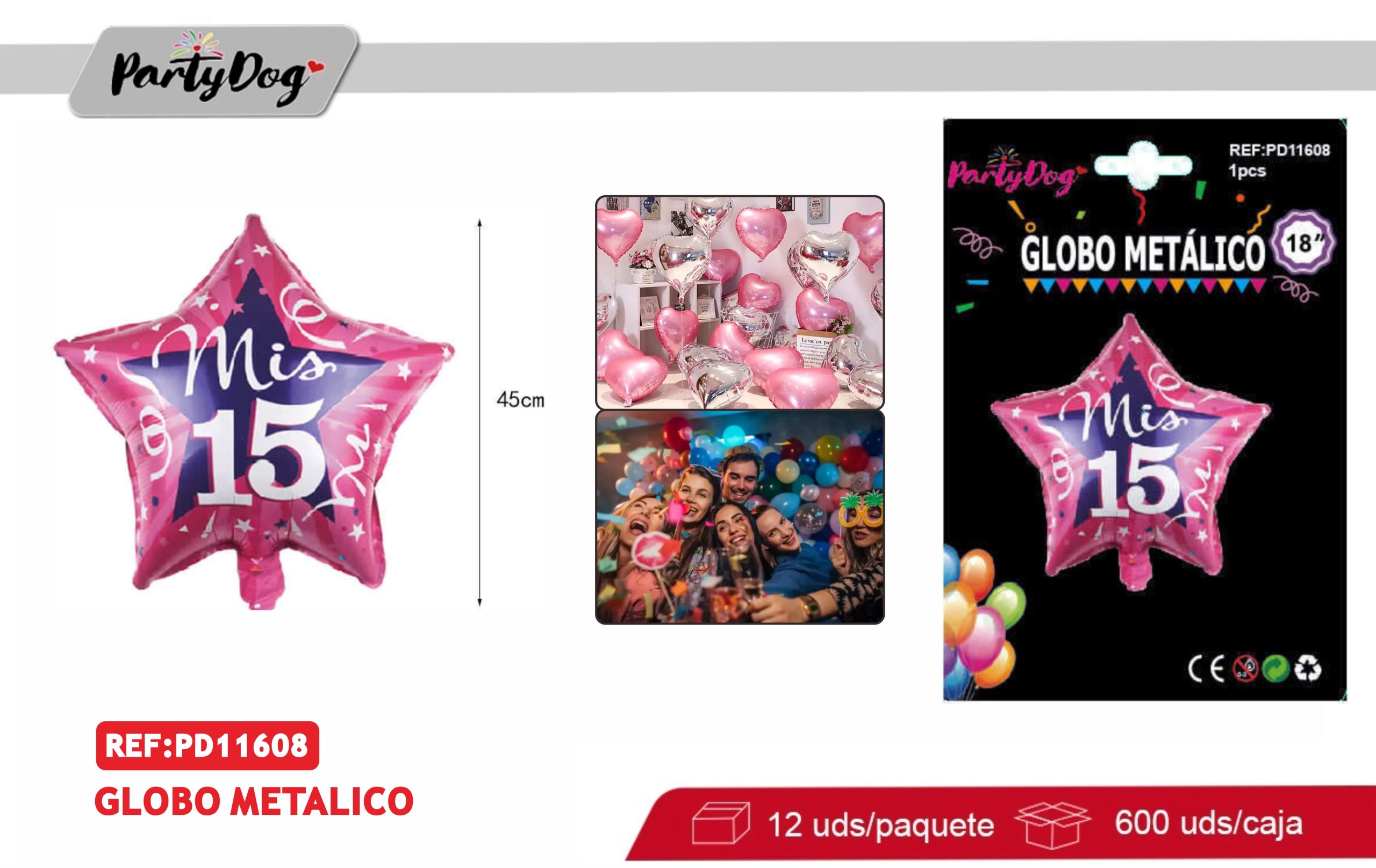 GLOBOS METALICO 18 PULGADA