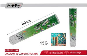 lanzador de confetti futbol 30cm 15G X12