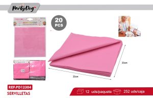 SERVILLETAS 33X33CM 20PCS ROSADO
